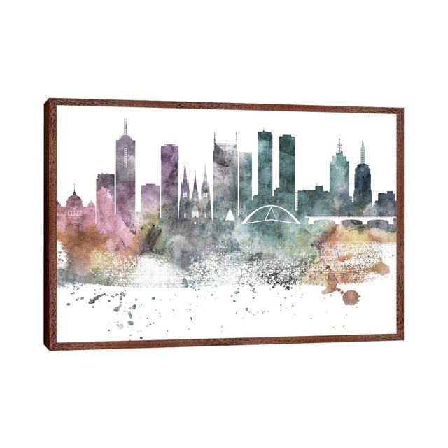 Melbourne Pastel Skylines Ivy Bronx Size: 101.6cm H x 152.4cm W x 3.81cm D, Format: Classic Wood Framed Canvas on Productcaster.