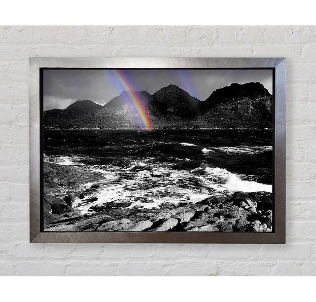 Rainbow Ocean Mountains B N W - Single Picture Frame Art Prints Bright Star Size: 42cm H x 59.7cm W on Productcaster.