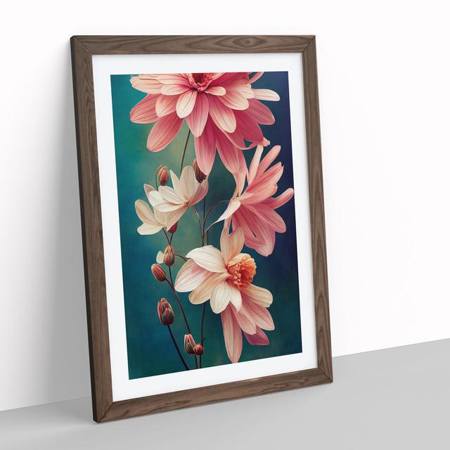 Peaceful Flower Scene - Picture Frame Photograph Marlow Home Co. Size: 34cm H x 25cm W x 2cm D, Frame Colour: Walnut Framed on Productcaster.