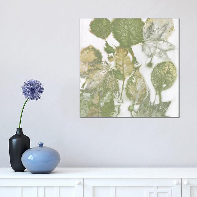 Green Leaves I by Danielle Carson - Wrapped Canvas Gallery-Wrapped Canvas Giclée Rosalind Wheeler Size: 66.04cm H x 66.04cm W x 3.81cm D on Productcaster.