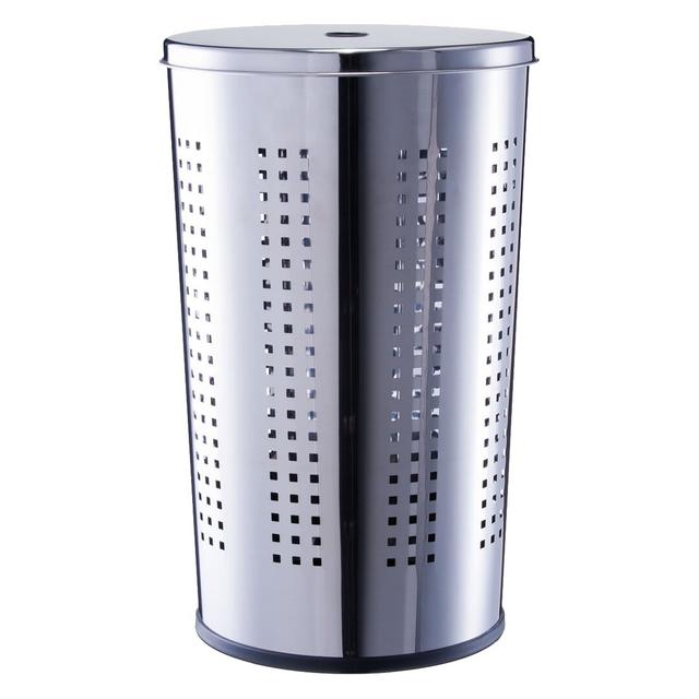 Rebrilliant Metal Laundry Hamper - 60cm Height, 34cm Width, 30cm Length on Productcaster.