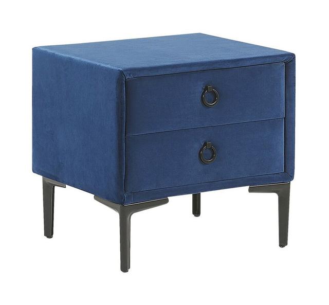 Morehead 2 Drawer Bedside Table Canora Grey Colour: Blue on Productcaster.