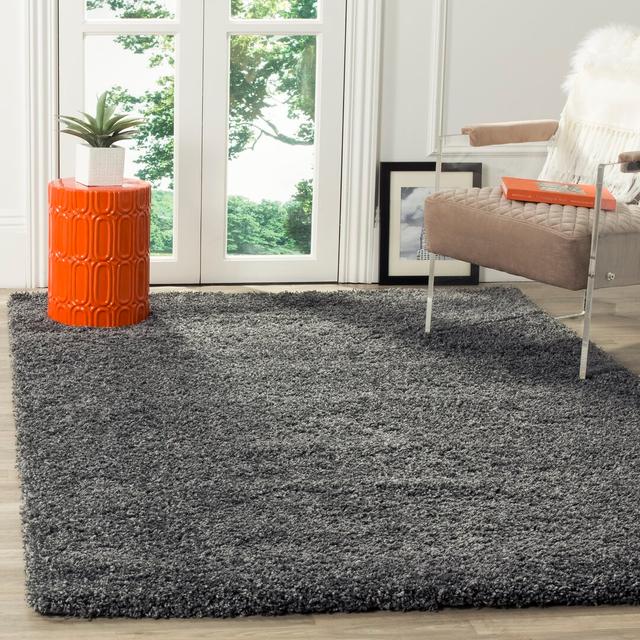 Schaeffer Looped/Hooked Dark Grey Rug Hykkon Rug Size: Rectangle 120 x 180cm on Productcaster.