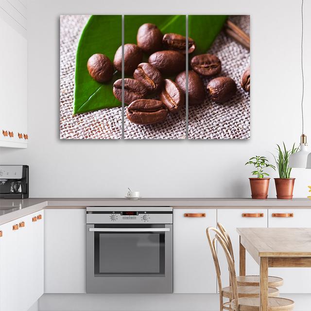 Canvas Print Coffee Bean Leaf Rosalind Wheeler Size: 40cm H x 60cm W x 2cm D on Productcaster.