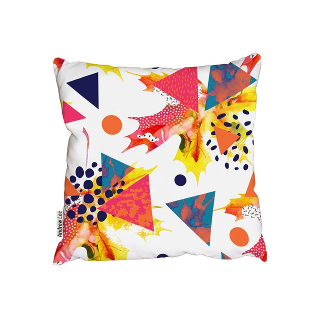 Abstract Autumn Geometric Outdoor Cushion Andrew Lee Size: 60cm H x 60cm W x 7cm D on Productcaster.