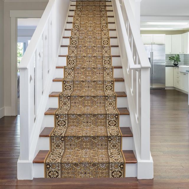 Acuff Looped Beige Stair Runner Astoria Grand Rug Size: Runner 810cm x 100cm on Productcaster.