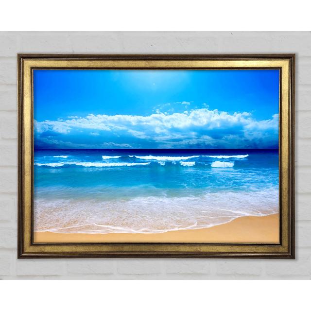 Ocean Waves Lapping On The Perfect Sands Framed Print Highland Dunes Size: 84.1cm H x 118.9cm W x 1.5cm D on Productcaster.