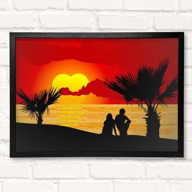 Double Sun Lovers Framed Print Highland Dunes Size: 59.7cm H x 84.1cm W on Productcaster.