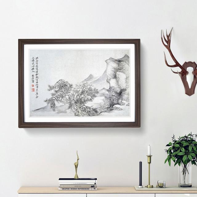 Landscape Vol.6 by Yun Shouping - Picture Frame Drawing Print East Urban Home Size: 27cm H x 36cm W x 2cm D, Frame Option: Walnut Framed on Productcaster.