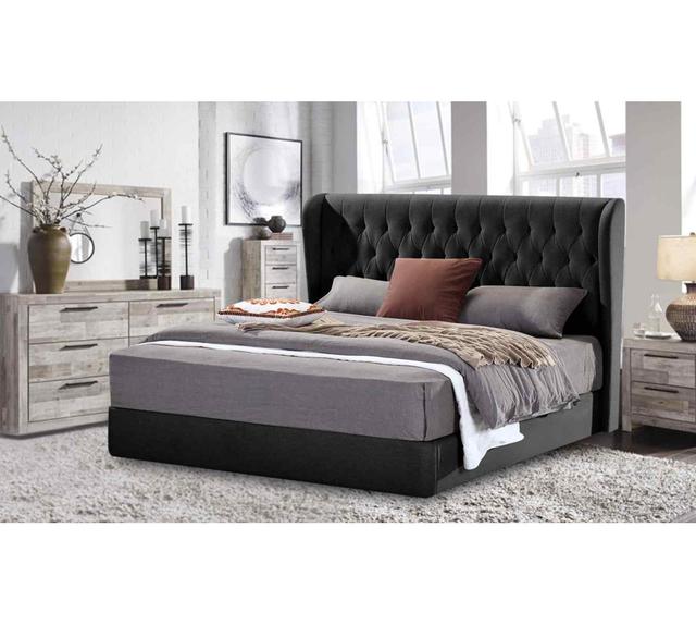 Mariappa Bed Double Plush Velvet Mustard Envisage Trade Size: Single (3'), Colour: Black on Productcaster.