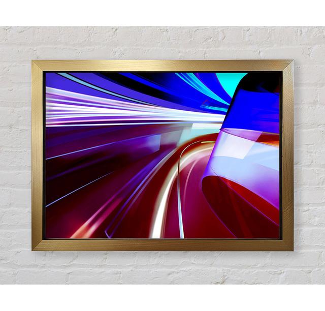 Time Tunnel Rainbow Framed Print Ivy Bronx Size: 59.7cm H x 84.1cm W x 3.4cm D on Productcaster.