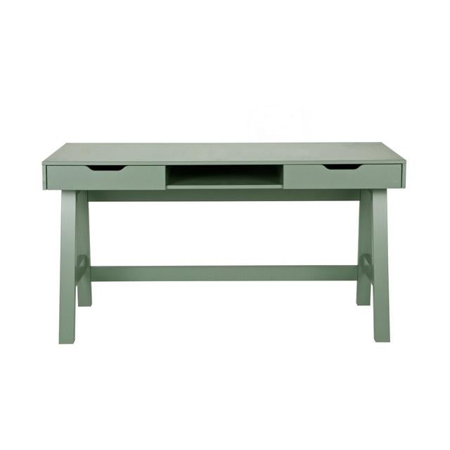 Nikki Desk Woood Finish: Green on Productcaster.