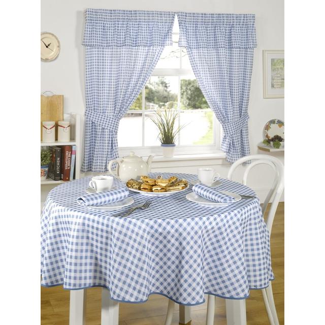 Molly Polyester Gingham Square Napkin (Set of 4) Etta Avenue Colour: Blue on Productcaster.