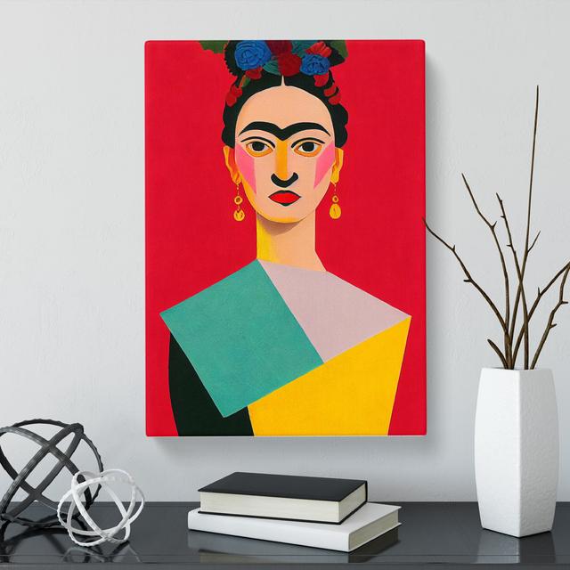 CAN-V0523-1055X Frida Kahlo Cubism - Wrapped Canvas Print World Menagerie Size: 60cm H x 40cm W x 3cm D on Productcaster.