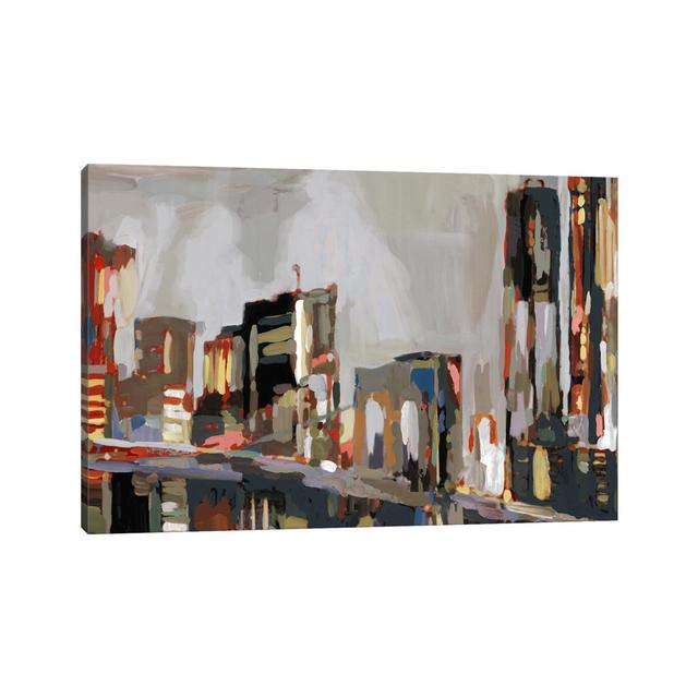 Manhattan Nights by Edward Selkirk - Wrapped Canvas Painting ClassicLiving Size: 20.32cm H x 30.48cm W x 1.905cm D on Productcaster.