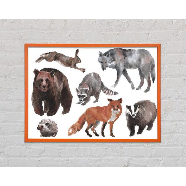 The Forest Animals - Single Picture Frame Art Prints Union Rustic Size: 59.7cm H x 84.1cm W x 2cm D on Productcaster.