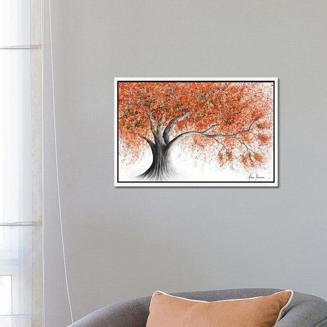 Rusty Sunshine Tree by Ashvin Harrison - Print on Canvas Ebern Designs Size: 45.72cm H x 66.04cm W x 3.81cm D, Format: White Framed on Productcaster.