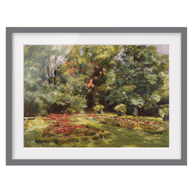 Flower Terrace in the Wannsee Garden by Max Liebermann - Picture Frame Painting ClassicLiving Size: 40cm H x 55cm W x 2cm D, Format: Grey, Matte Colou on Productcaster.