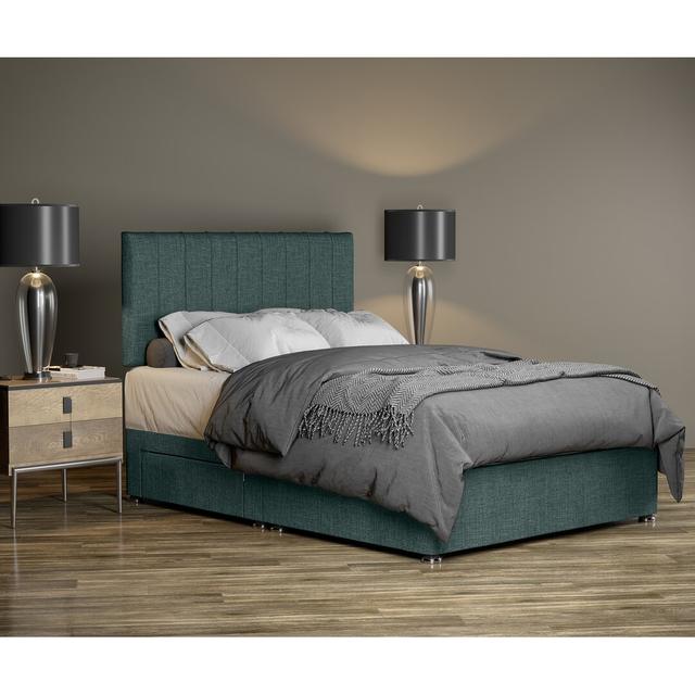 Canadice Divan Bed Base 17 Stories Colour: Duck Egg, Size: Small Double (4') on Productcaster.