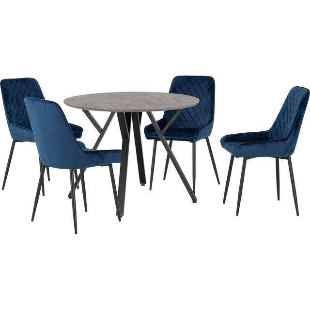 Maisy 4 - Person Dining Table Set Canora Grey Colour: Sapphire Blue on Productcaster.