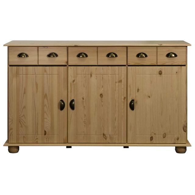 Albertville Solid Pine Wood Sideboard August Grove Colour: Brown on Productcaster.