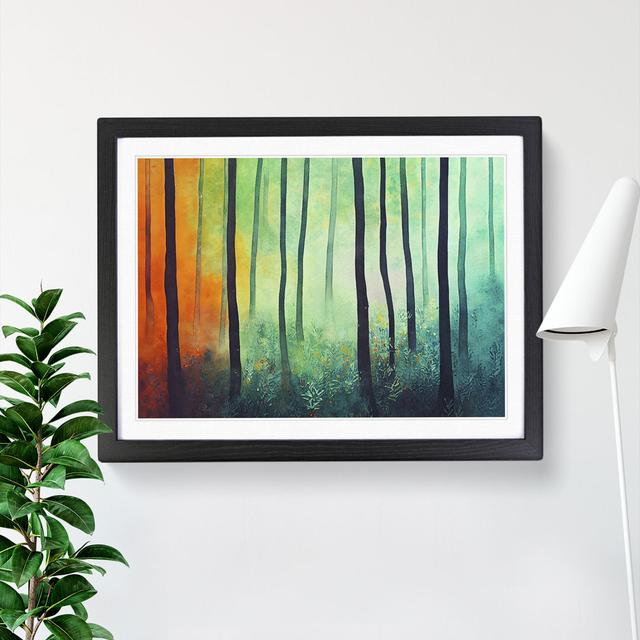 Forest in Colour Vol.7 - Picture Frame Painting Alpen Home Size: 34cm H x 46cm W x 2cm D, Frame Colour: Black on Productcaster.