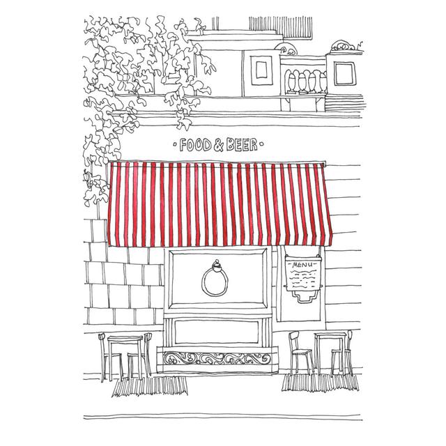 Striped Awning II by Regina Moore - Wrapped Canvas Art Prints Marlow Home Co. Size: 46cm H x 30cm W x 3.8cm D on Productcaster.