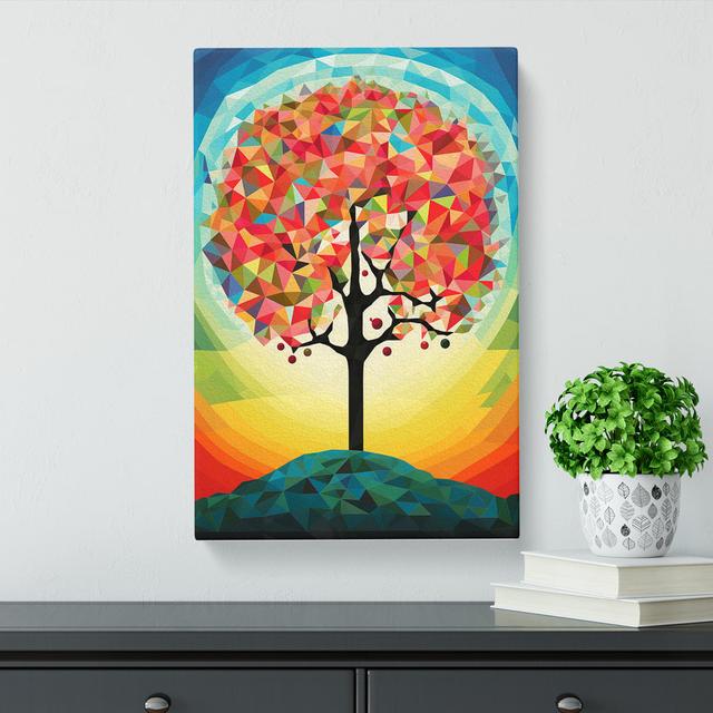 Apple Tree Geometric No.3 - No Frame Print Marlow Home Co. Size: 60cm H x 40cm W x 3cm D on Productcaster.