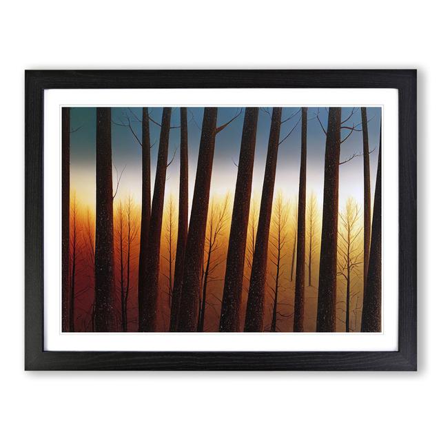 Soulful Winter Forest - Picture Frame Graphic Art Alpen Home Frame Colour: Black, Size: 34cm H x 46cm W x 2cm D on Productcaster.