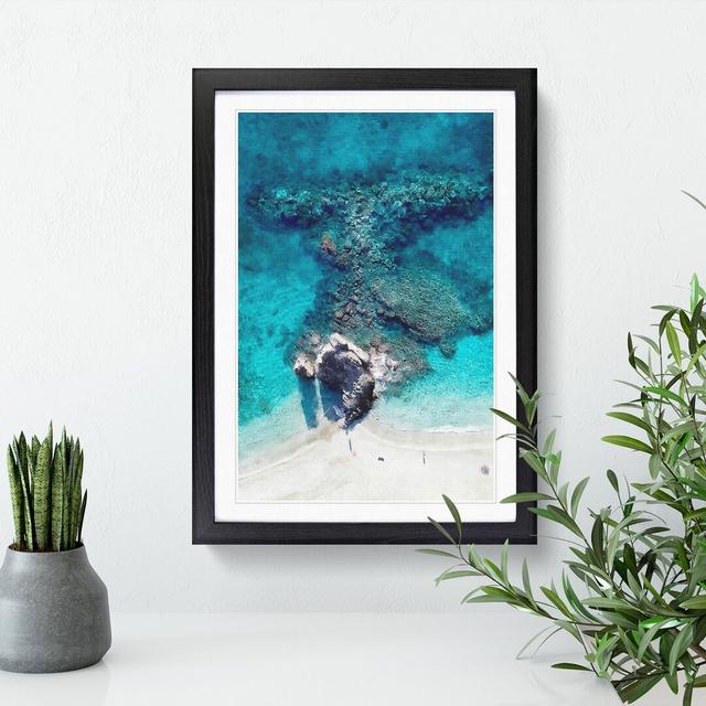 Above Monterosso Al Mare in Cinque Terre Italy - Picture Frame Graphic Art East Urban Home Frame Option: Black Framed, Size: 48cm H x 36cm W x 2cm D on Productcaster.