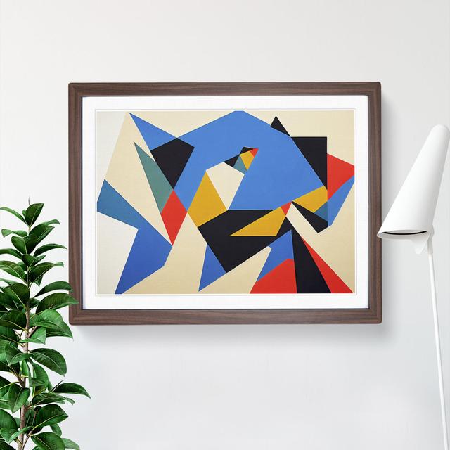 Retro Suprematism Vol.1 - Single Picture Frame Print 17 Stories Size: 46cm H x 64cm W x 2cm D, Frame Colour: Walnut Framed on Productcaster.