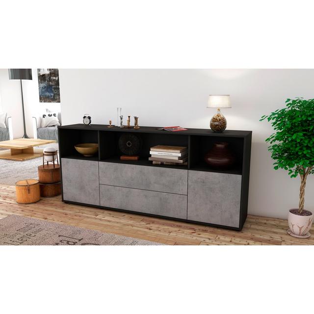 Farview Sideboard Latitude Run Body and front colour: Black/Concrete on Productcaster.