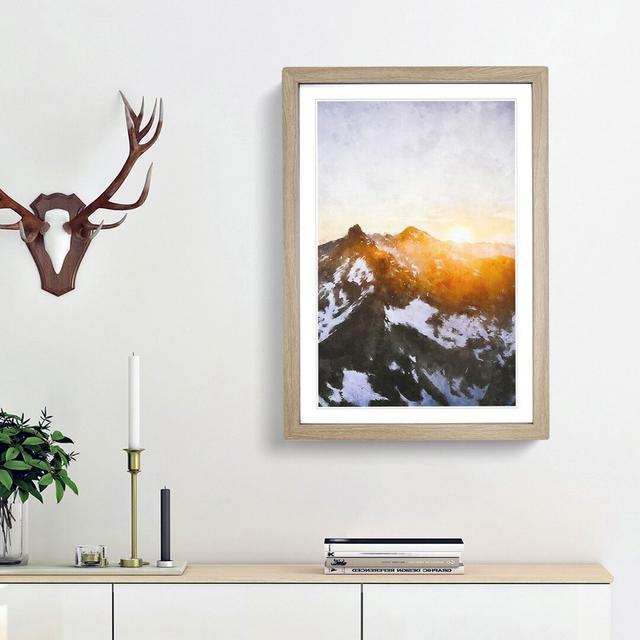 Sun over the Mountains - Picture Frame Graphic Art Print East Urban Home Frame Option: Oak Framed, Size: 45cm H x 33cm W x 2cm D on Productcaster.