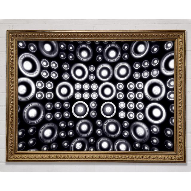 Retro Circles Framed Print Ivy Bronx Size: 21cm H x 29.7cm W x 3cm D on Productcaster.