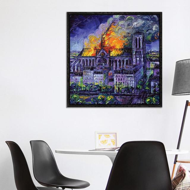 Notre Dame De Paris Fire by Mona Edulesco - Painting on Canvas Rosalind Wheeler on Productcaster.