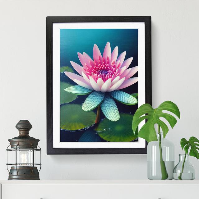 Water Lily Flower - Print ClassicLiving Size: 34cm H x 25cm W x 2cm D, Frame Option: Walnut on Productcaster.