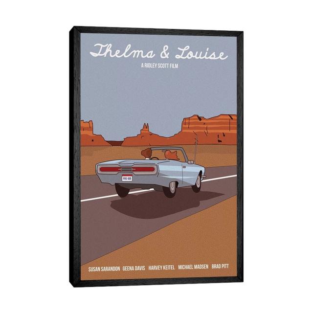 Thelma And Louise by Claudia Varosio - Print on Canvas Corrigan Studio Size: 66.04cm H x 45.72cm W x 3.81cm D, Format: Black Framed on Productcaster.