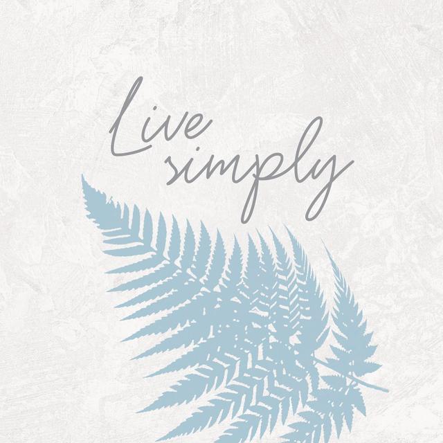 Live Simply Fern - Wrapped Canvas Graphic Art Brambly Cottage Size: 51cm H x 51cm W x 3.8cm D on Productcaster.