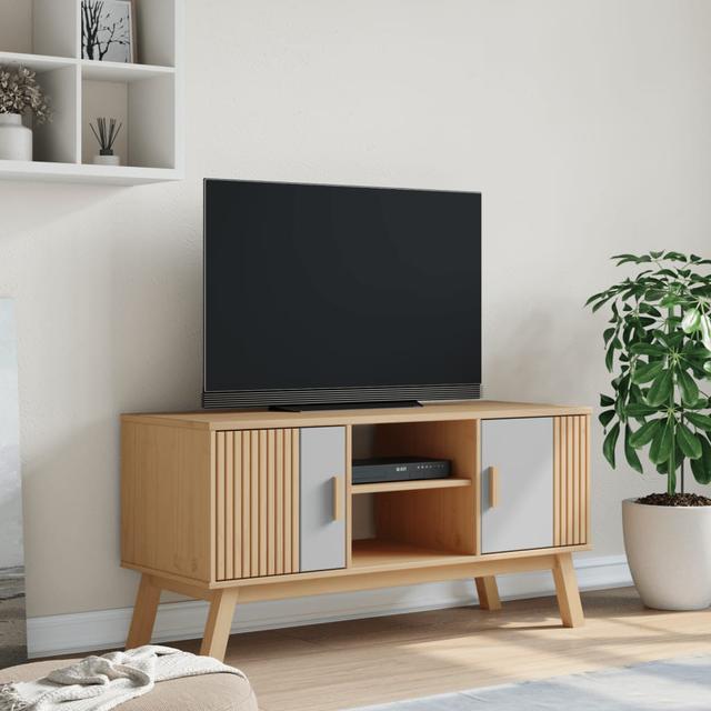 Anikin TV Stand for TVs up to 50" Marlow Home Co. Colour: Grey/Brown on Productcaster.