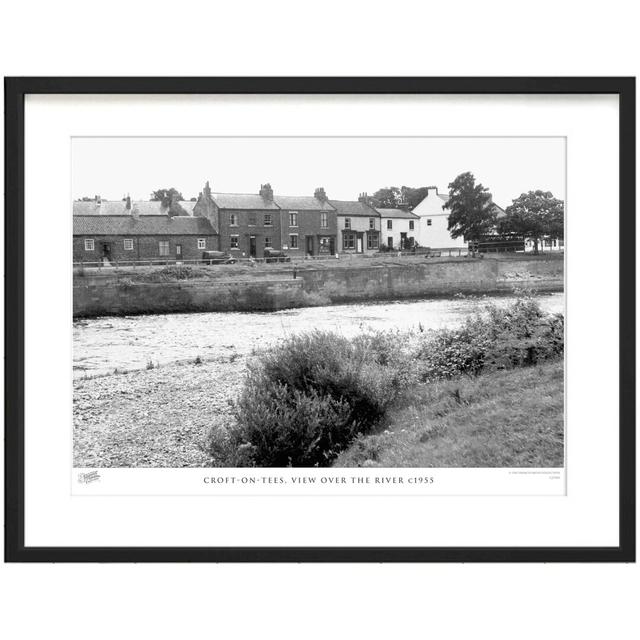 'Croft on Tees, View over the River C1955' - Picture Frame Photograph Print on Paper The Francis Frith Collection Size: 45cm H x 60cm W x 2.3cm D on Productcaster.