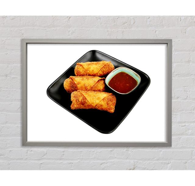 Spring Roll Dips Framed Print 17 Stories Size: 100cm H x 141.4cm W x 3.3cm D on Productcaster.