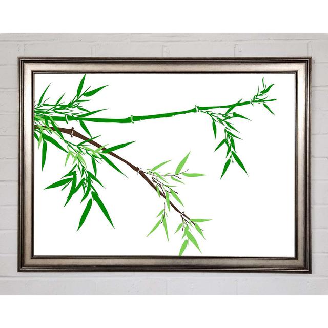 Bamboo Branches Framed Print 17 Stories Size: 59.7cm H x 84.1cm W x 1.5cm D, Format: Gunmetal Framed Paper on Productcaster.