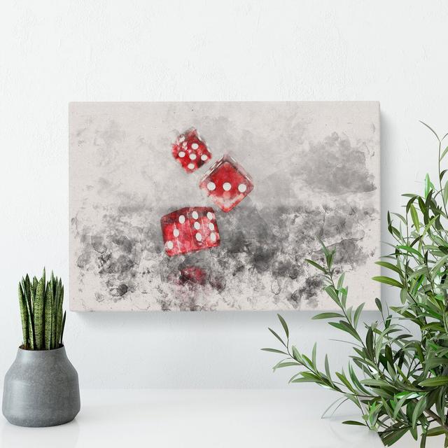 Rolling The Dice - Wrapped Canvas Painting East Urban Home Size: 50cm H x 76cm W x 3cm D on Productcaster.