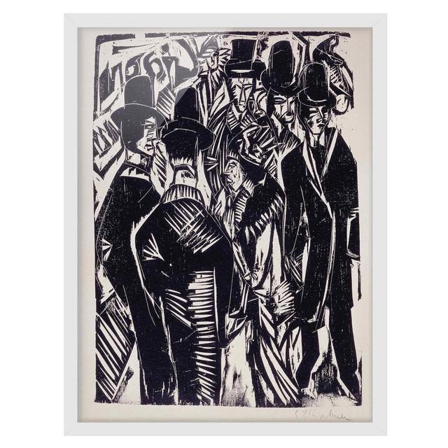 Picture With Frame - Ernst Ludwig Kirchner - Street Scene Maturi Size: 40cm H x 30cm W x 2cm D, Frame Option: White Framed on Productcaster.