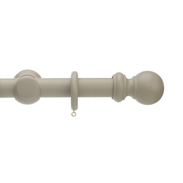 Keswick Wood 3.5cm Single Curtain Pole ClassicLiving Size: 3.5cm H x 300cm W x 3.5cm D, Finish: Café Latte on Productcaster.