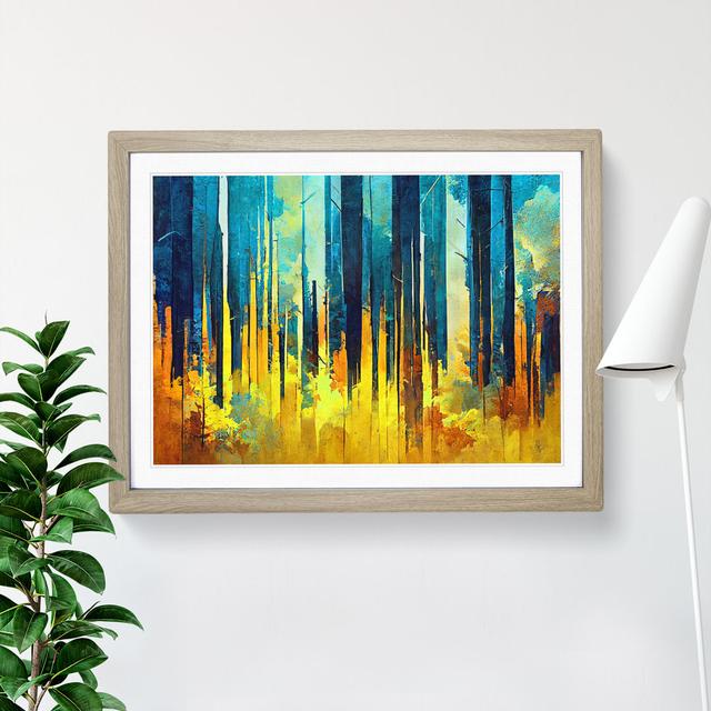 Special Abstract Forest Vol.4 - Picture Frame Graphic Art 17 Stories Size: 25cm H x 34cm W x 2cm D, Frame Colour: Oak on Productcaster.