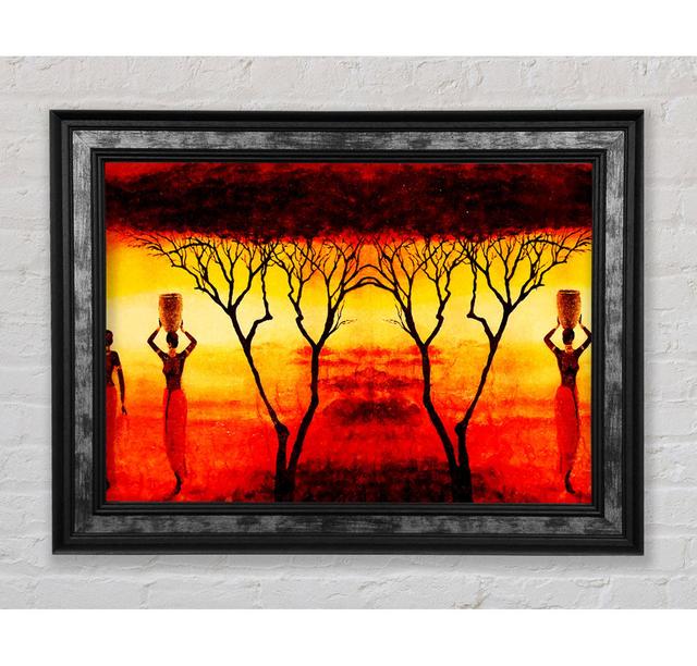 African Women Working In The Blazing Red Fields - Print Bright Star Size: 59.7cm H x 84.1cm W x 8cm D on Productcaster.