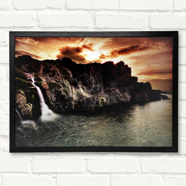 The Cliffs Into The Sea Framed Print Alpen Home Size: 42cm H x 59.7cm W on Productcaster.