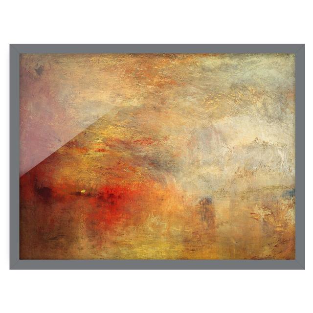 Joseph Mallord William Turner Sunset over a Lake - Picture Frame Graphic Art Metro Lane Frame Option: Grey Framed, Size: 30cm H x 40cm W x 2cm D on Productcaster.