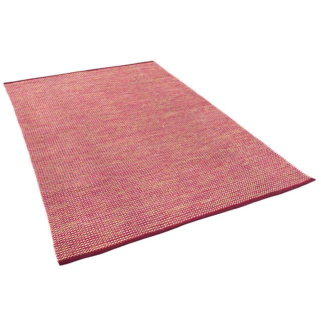 Deleonard Cotton Red/Orange Rug Ebern Designs Rug Size: Rectangle 120 x 180cm on Productcaster.